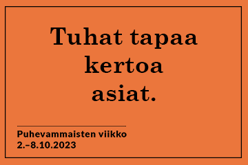 Puhevammaisten viikko 2.–8.10.2023.